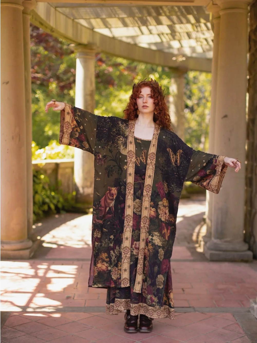 Market of Stars Messenger Opera Duster Joan of Arc NWT Gothic Boho - Picture 6 of 14